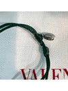 V Logo Signature Cotton Bracelet Green - VALENTINO - BALAAN.