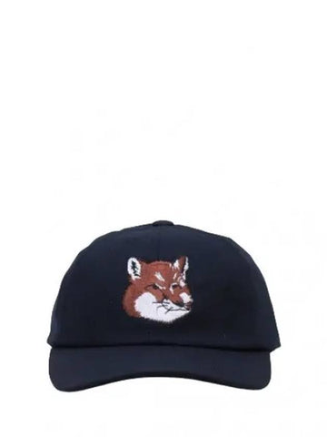 Large Fox Head Embroidered Panel Cap Women Hat - MAISON KITSUNE - BALAAN 1