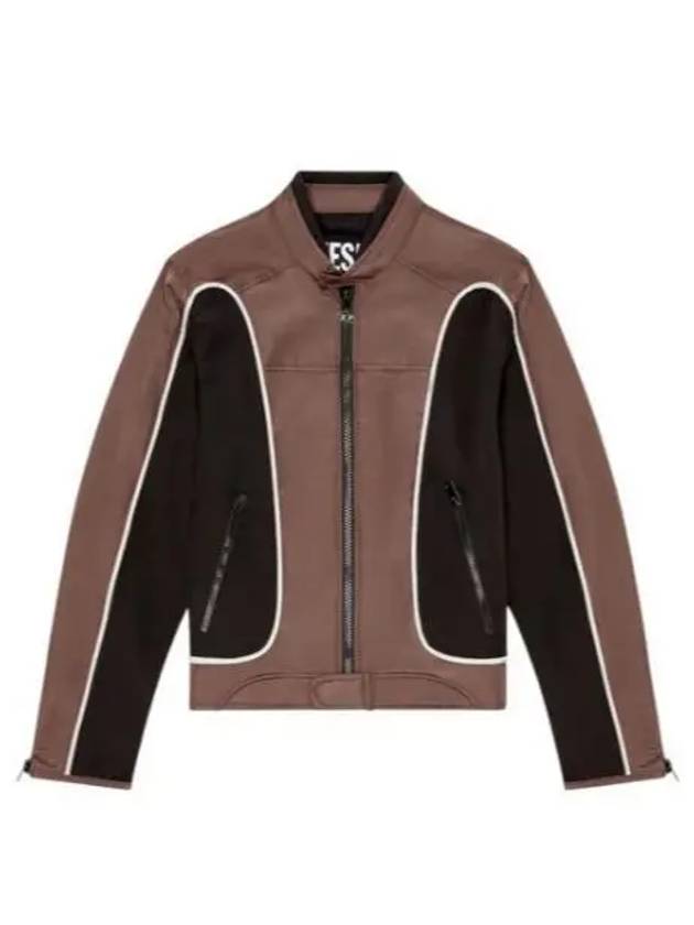 J-Blink Color Block Biker Jacket Black Brown - DIESEL - BALAAN 2