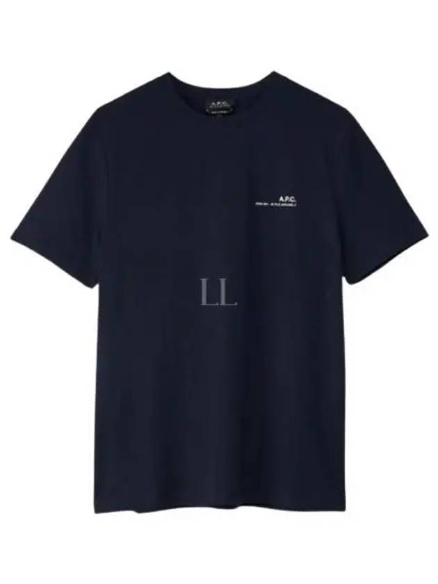 Men's Item Logo Cotton Short Sleeve T-Shirt Navy - A.P.C. - BALAAN 2