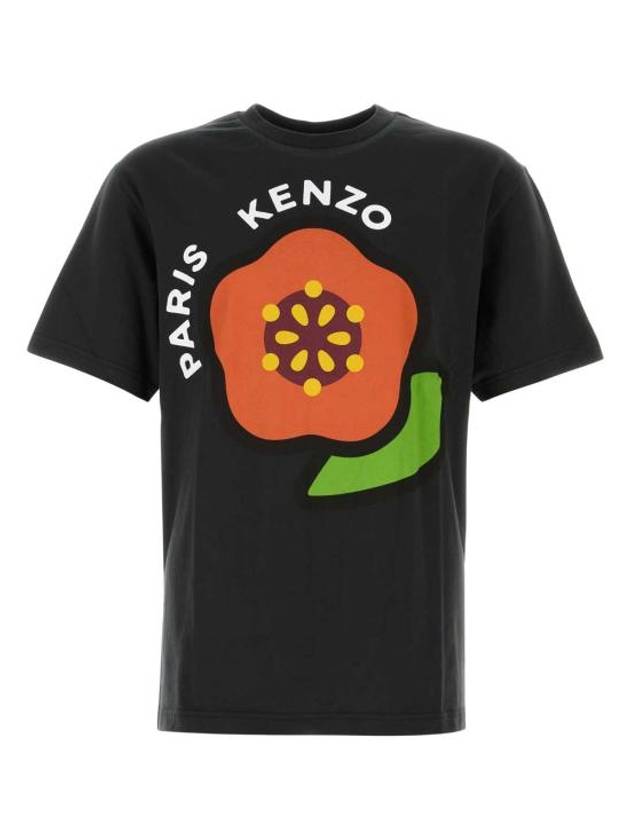 Pop Print Short Sleeve T-Shirt Black - KENZO - BALAAN 2