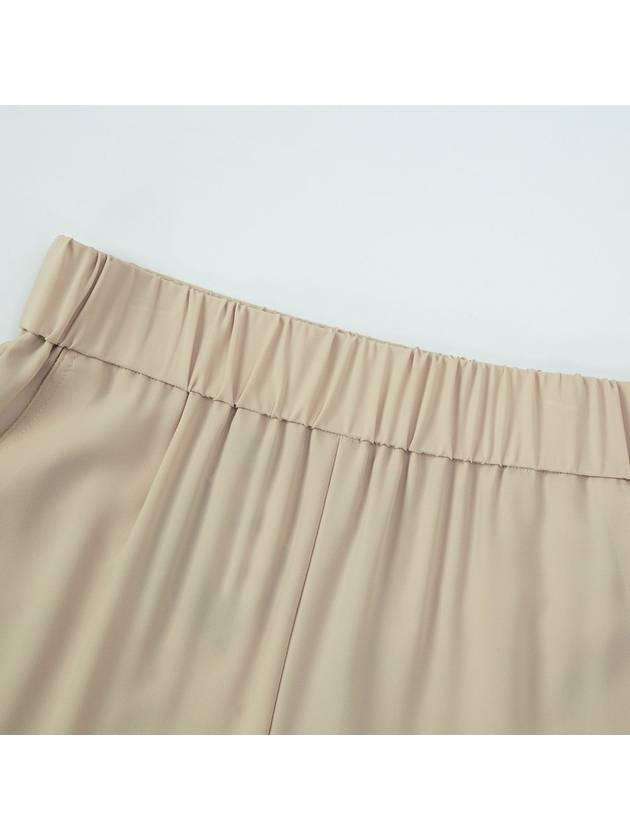 Banding Rib Block Hem Pants Beige - CALLAITE - BALAAN 5