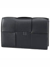 Women's Intrecciato Cassette Card Wallet Black - BOTTEGA VENETA - BALAAN 2