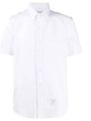 Oxford Short Sleeve Shirt White - THOM BROWNE - BALAAN.