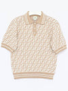 FF Logo All-Over Polo Shirt Beige - FENDI - BALAAN 2