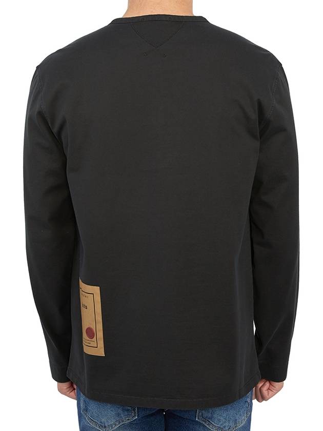 Henley Long Sleeve T-Shirt Black - TEN C - BALAAN 5