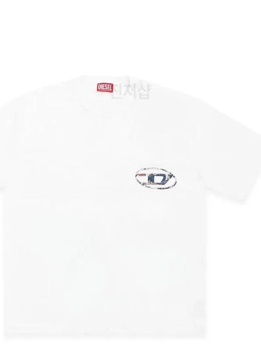 T Wash L6 Planet Logo Print Short Sleeve T-Shirt White - DIESEL - BALAAN 2