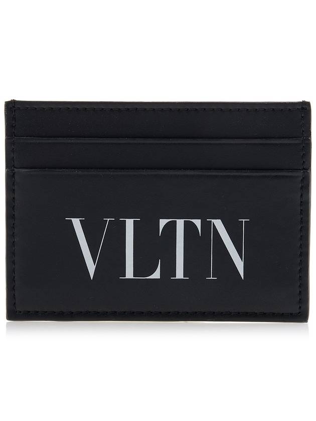 VLTN Logo Print Card Wallet Black - VALENTINO - BALAAN 2