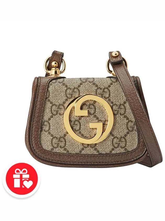 Blondie G Interlocking Strap Mini Bag Brown - GUCCI - BALAAN 8