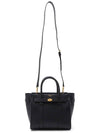 Bayswater Zipped Mini Classic Grain Tote Bag Black - MULBERRY - BALAAN 8