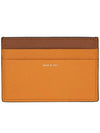 Two-Tone Grain Leather Card Holder Orange Black - PAUL SMITH - BALAAN 2