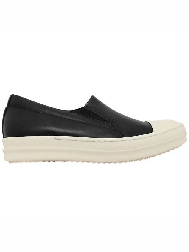 Women's Boat Leather Slip-Ons Black - RICK OWENS - BALAAN.