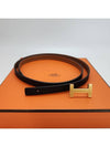 Focus Women s Leather Slim Belt 13mm Black Gold Buckle H064556CC06 - HERMES - BALAAN 3