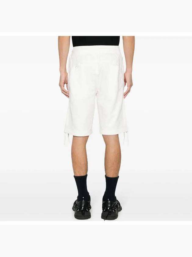 Diagonal Raised Fleece Zipped Pocket Shorts White - CP COMPANY - BALAAN 6