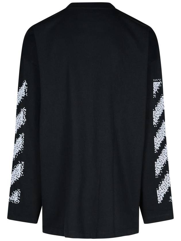 Pixel Diag Wide Long Sleeve T-Shirt Black - OFF WHITE - BALAAN 4