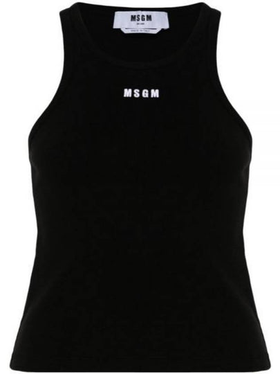 Embroidered Logo Sleeveless Black - MSGM - BALAAN 2