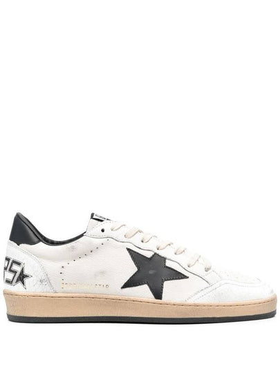 Ball Star Leather Heel Tab Low Sneakers White Black - GOLDEN GOOSE - BALAAN 2