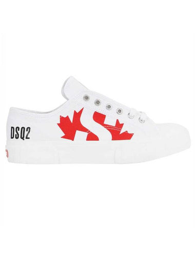 Canvas Low Top Sneakers White - DSQUARED2 - BALAAN 1