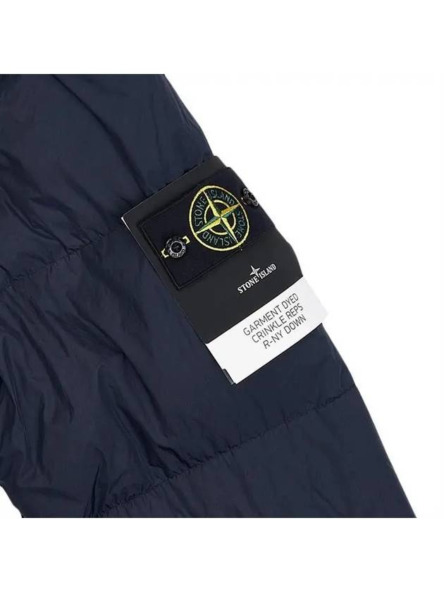 Garment Dyed Crinkle Reps Recycled Nylon Hoodie Padding Navy - STONE ISLAND - BALAAN 6