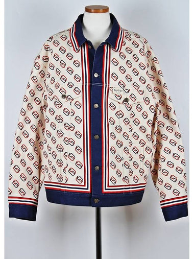 Logo printed cotton twill jacket 52 105 - GUCCI - BALAAN 1