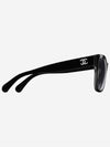 Eyewear Square Polarized Gradient Lens Sunglasses Black Grey - CHANEL - BALAAN 4