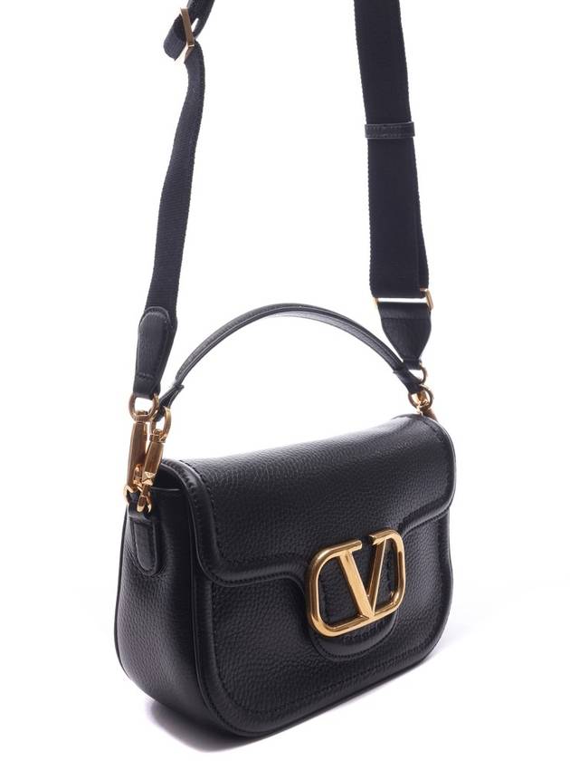 Alltime Soft Grain Calfskin Shoulder Bag Black - VALENTINO - BALAAN 4