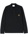 Anafikolo Embroidery Logo Long Sleeve Polo Shirt Black - ISABEL MARANT - BALAAN 2