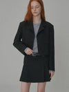 Classic Tailored Crop Jacket Black - OPENING SUNSHINE - BALAAN 4