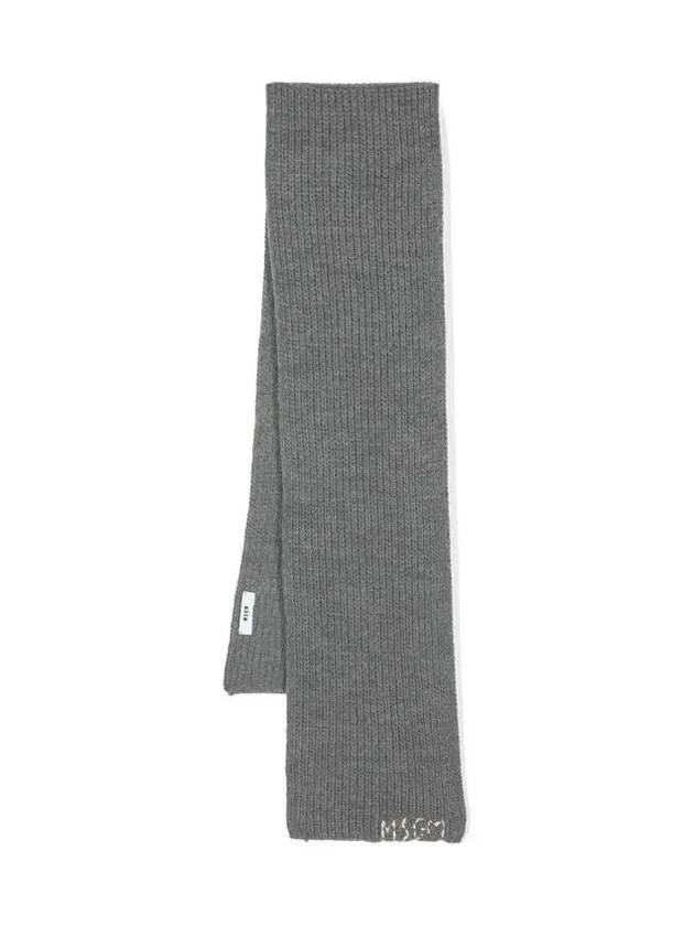 Kids Logo Wool Muffler Gray F4MSJUSC276 101 - MSGM - BALAAN 2