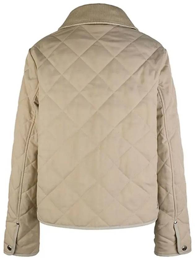 Stripe Point Collar Quilted Jacket Brown - BURBERRY - BALAAN 3