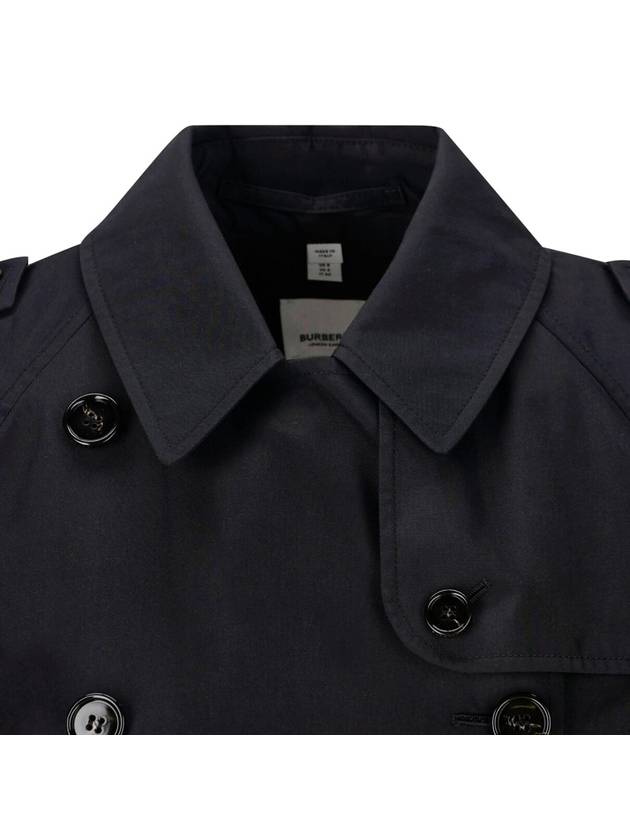 Burberry Cotton Blend Trench Coat Black - BURBERRY - BALAAN 4