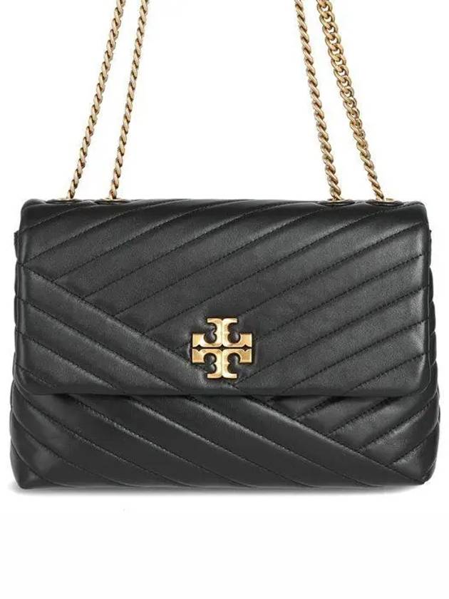 Kira Chevron Convertible Shoulder Bag Black - TORY BURCH - BALAAN 2