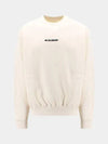 Logo Print Crew Neck Sweatshirt White - JIL SANDER - BALAAN 2