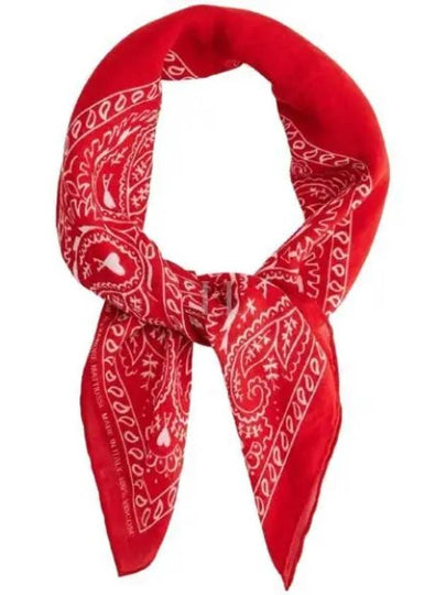 Paisley Heart Logo Print Muffler Red - AMI - BALAAN 2