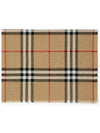 Check Wool Silk Scarf Beige - BURBERRY - BALAAN 5