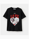 Kids Dog Heart Short Sleeve T Shirt - MSGM - BALAAN 1