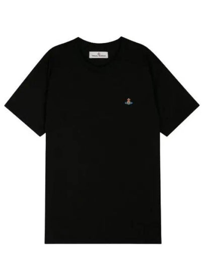 ORB Logo Cotton Short Sleeve T-Shirt Black - VIVIENNE WESTWOOD - BALAAN 2