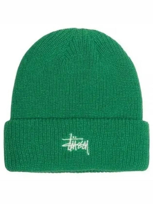 1321019 KELLY GREEN basic cuff beanie - STUSSY - BALAAN 1