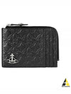 ORB Logo Zipper Card Wallet Black - VIVIENNE WESTWOOD - BALAAN 2