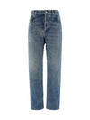 Vanessa High Waist Denim Straight Jeans Blue - SAINT LAURENT - BALAAN 2