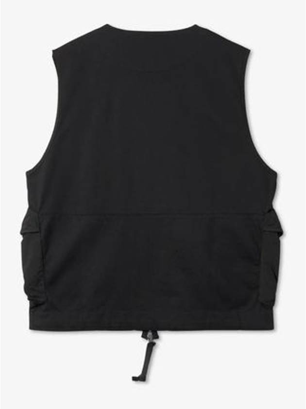 Heavy Jersey Mix Zipper Vest Black - CP COMPANY - BALAAN 3