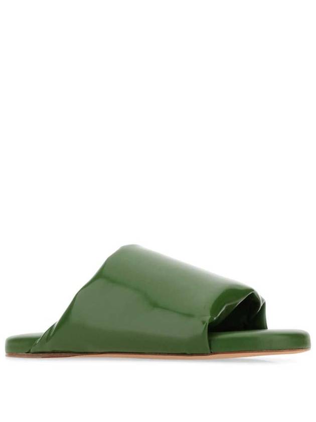 Padded Lambskin Slippers Green - BOTTEGA VENETA - BALAAN 3