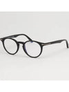 Blue light blocking glasses frame TF5557B 001 horn rim round black - TOM FORD - BALAAN 5