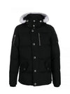 Original 3Q Hooded Padding White Shearling Black - MOOSE KNUCKLES - BALAAN 2