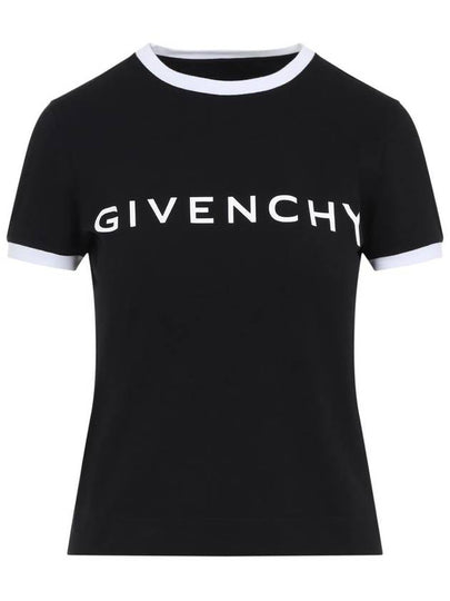 Archetype Slim Fit Cotton Short Sleeve T-Shirt Black - GIVENCHY - BALAAN 2