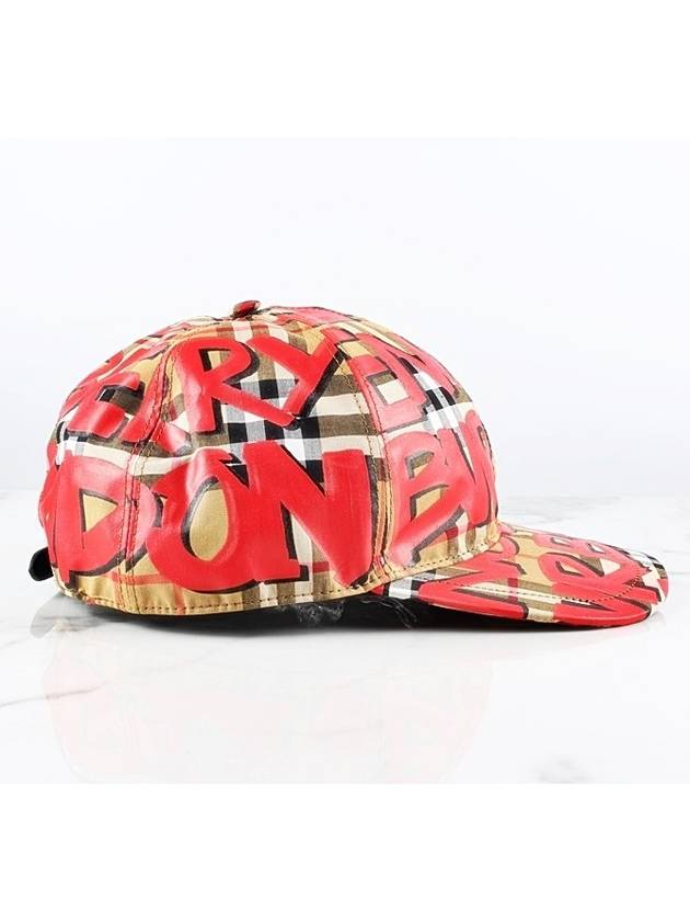 red graffiti ball cap - BURBERRY - BALAAN 5