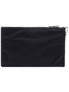 Re-Nylon and Saffiano Leather Clutch Bag Black - PRADA - BALAAN 5