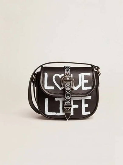 Rodeo Love Life Screen Print Small Cross Bag Black - GOLDEN GOOSE - BALAAN 2