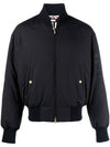 4 Bar Oversized Down Bomber Jacket Navy - THOM BROWNE - BALAAN 3