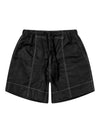 Women's Nylon Shorts Black - GANNI - BALAAN 1